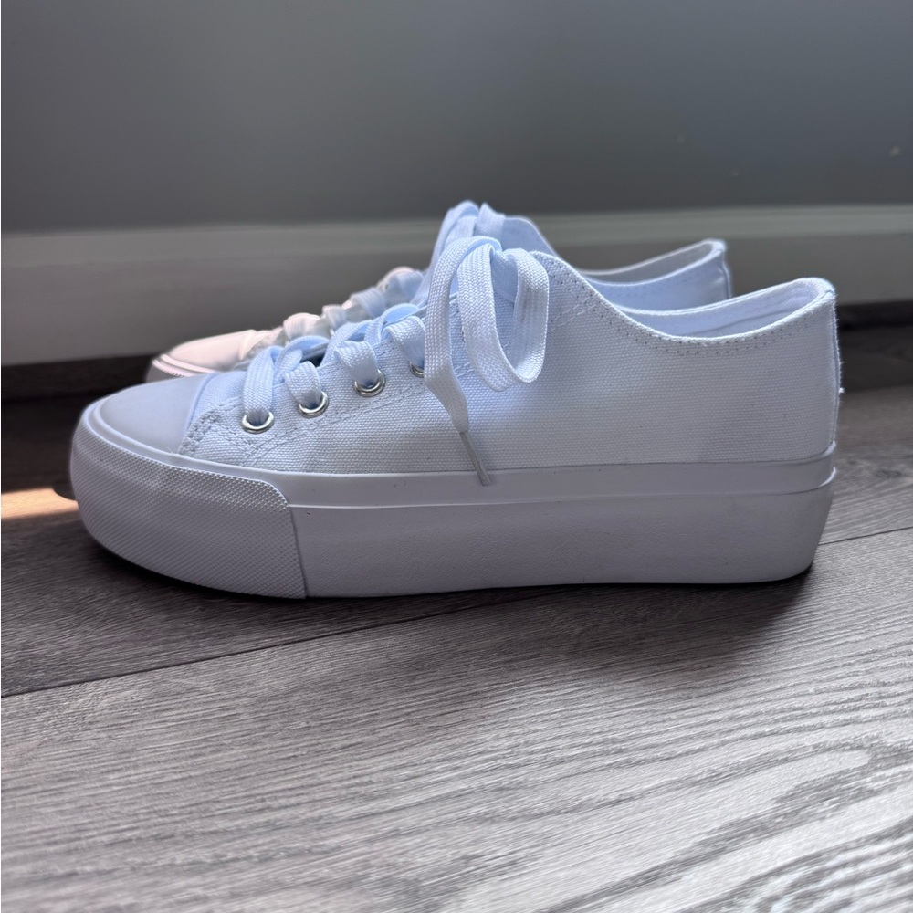 Women's White Canvas Sneakers